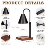 Modern Candle Warmer Lamp with Timer, Dimmable Candle Lamp Warmer, Birthday Gifts for Women, Black Lamp Candle Warmer Gifts for Mom, Adjustable Candle Light Warmer, Cozy Living Room Bedroom Home Decor