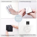 VIS'V Adhesive Hooks, Black Adhesive Towel Hooks Waterproof Self Adhesive Shower Wall Hooks Stainless Steel Stick on Hooks Heavy Duty Sticky Hooks for Bathroom Kitchen Livingroom Camper 4 Pcs