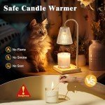 Hong-in Candle Warmer Lamp with Timer Dimmer,Mothers Day Birthday Gifts for Women Mom,House Warming Gifts New Home Room Decor,Wax Warmer for Scented Wax Jar Candles