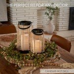 Natural Rattan Boho Lanterns - Handcrafted Decor to Enhance Your Home - Modern Farmhouse Beauty Perfect for Any Living Room, Patio & Porch, Indoor and Outdoor Coffee Table or Kitchen Dining Table