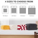 L'AGRATY Chunky Knit Blanket Throw,Soft Chenille Yarn Throw 50x60，Handmade Thick Cable Knit Crochet Blanket, Large Rope Knot Throw Blanket for Couch Home Decor