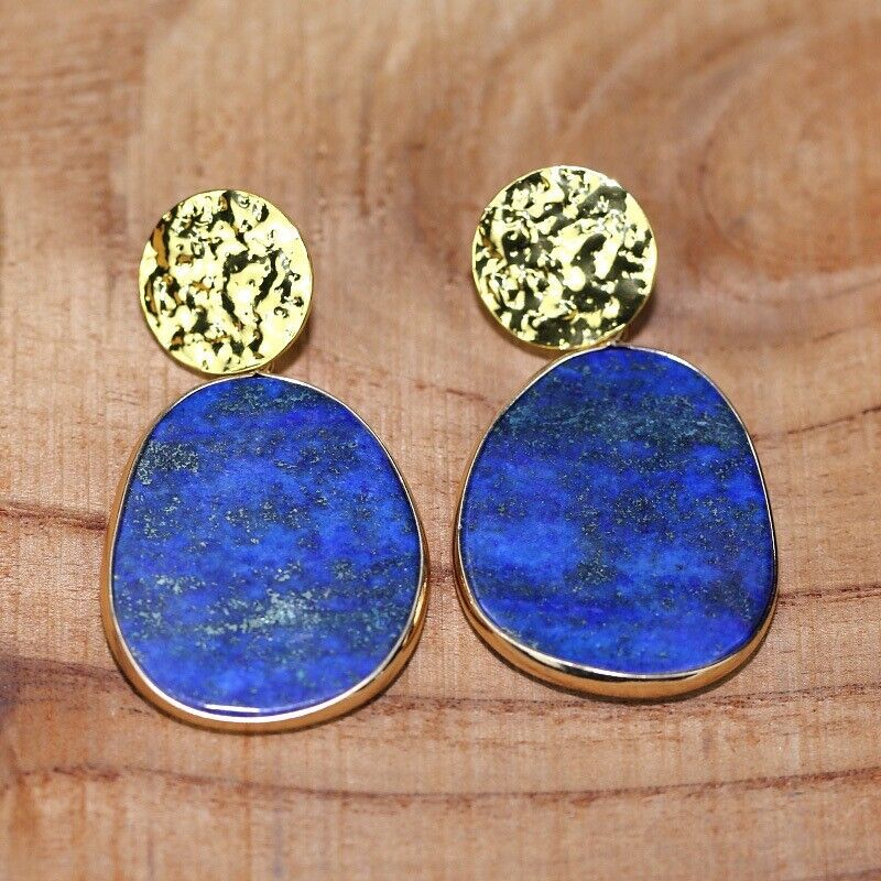 Lapis Lazuli Gemstone Women's Dangle Earrings