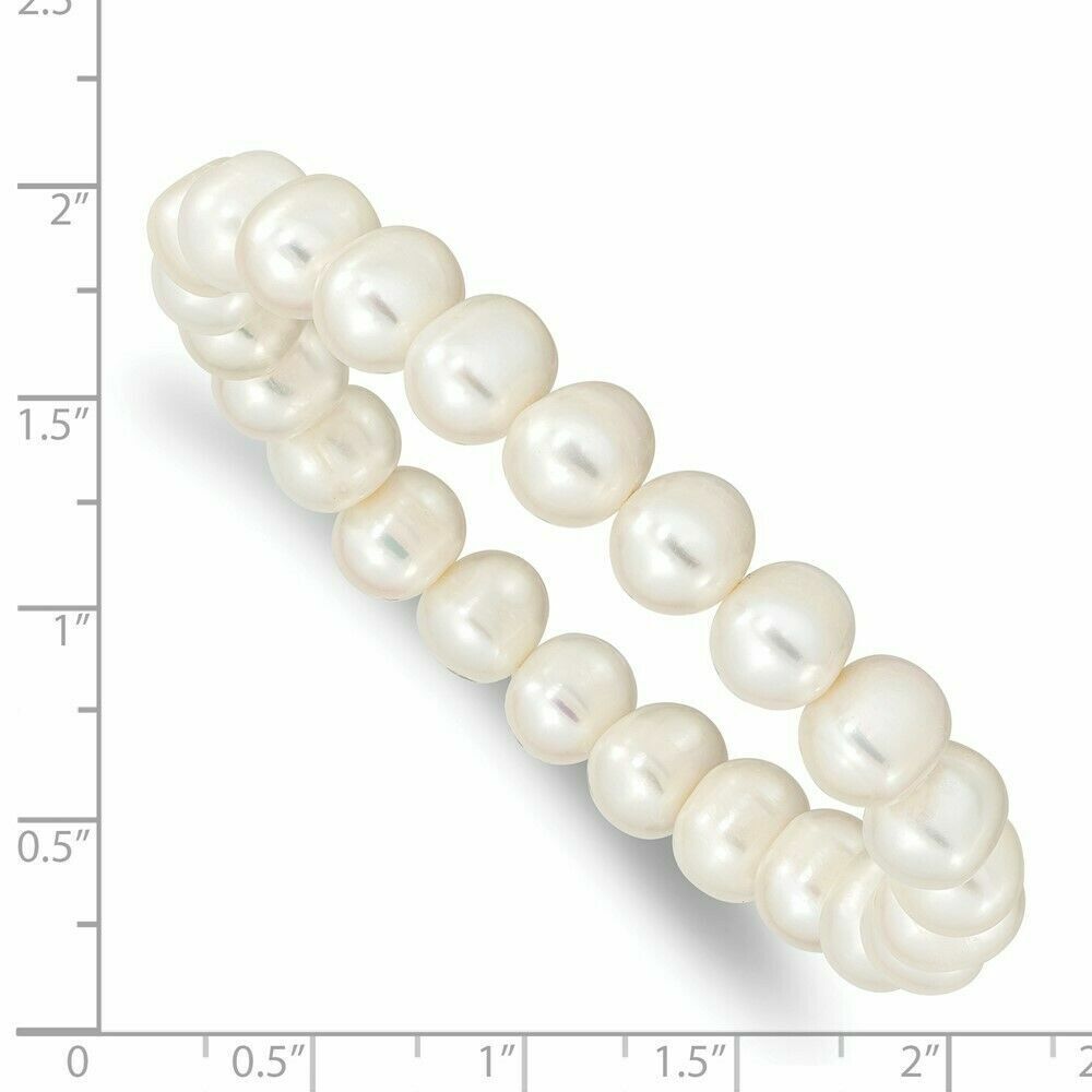 White Freshwater Pearl Stretch Bracelet - Women's Gemstone Jewelry