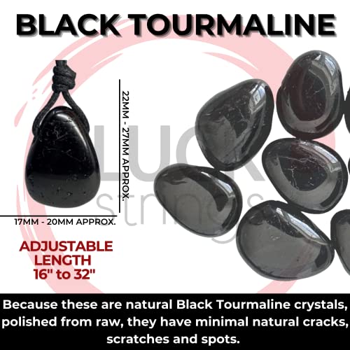 Black Tourmaline Pendant Necklace for Protection Energy Shield