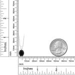 Black Onyx Pendant Necklace in Sterling Silver