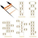 YISSVIC Agility Ladder and Cones 20 Feet 12 Adjustable Rungs Fitness Speed Training Equipment (20 feet, Light Orange)