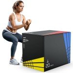 TYRSEN 3 in 1 Plyo Box,Foam Plyometric Jump Box with Non-Slip Surface, Box Jumps for Home Gym, Box-Squat, Step-up, Jumping, Trainer for Workout Exercise,Multiple Size