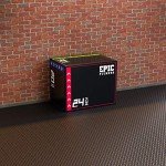 Epic Fitness 3-in-1 Foam Plyometric Jump Box - High-Density EPE Foam Core - Non-Slip & Easy-to-Clean PVC Leather Cover - Box Height: 20", 24", 30" - For HIIT, MMA, Crossfit, Exercise, Fitness Training
