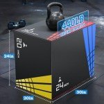 XDDAIS 3-in-1 Foam Plyometric Jump Box Gym,Firm Soft Foam Plyo Box,30”x24”x20”-24”x20”x16”-20"x16"x14" Plyometric Box,440lb Weight Capacity Box Jumps for Home Gym Fitness Workout Training