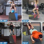 TYRSEN 3 in 1 Plyo Box,Foam Plyometric Jump Box with Non-Slip Surface, Box Jumps for Home Gym, Box-Squat, Step-up, Jumping, Trainer for Workout Exercise,Multiple Size