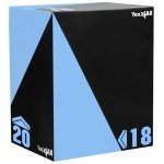 Yes4All 3 in 1 Foam Plyometric Jump Box - Jump Training & Conditioning - Heavy - 16x18x20, Light Blue