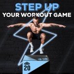 Yes4All 3 in 1 Foam Plyometric Jump Box - Jump Training & Conditioning - Heavy - 16x18x20, Light Blue