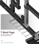 DONOW Smith Machine with Weight Stacks Power Cage Squat Rack Dual Cable Crossover Machine Home Gym Systems Station LAT Pull Down 160kg Cement Weights Ratio 2:1