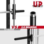 RitFit Smith Machine Power Rack with LAT-Pull Down System, Landmine, Barbell Bar, Plate Storage Pegs and More Training Attachment, 1000 LBS Multifunction Squat Rack for Home Gym, Upgraded 2.0