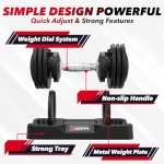 Adjustable 25lb Dumbbells with Anti-Slip Handles