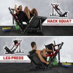 RitFit Leg Press Hack Squat Machine, Professional Adjustable Leg Press Machine for Home Gym with Linear Bearing, Specialty Hack Squat Machine for Full Lower Body Workout with Weight Storage Posts, Red
