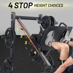 Leg Press Machine with Calf Block, Adjustable Leg Press Machines for Home Gym, Squat Machine with Barbell Plate Storages, Heavy Duty Workout Equipment for Full Lower Body Workout, Black