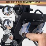 Leg Press Machine with Calf Block, Adjustable Leg Press Machines for Home Gym, Squat Machine with Barbell Plate Storages, Heavy Duty Workout Equipment for Full Lower Body Workout, Black