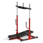 Soozier Vertical Leg Press Machine, 660LBS Capacity, Leg Strength Training Machine with Adjustable Leg, Back and Head Positions for Home Gym, 2" Olympic Plate Compatible, Red