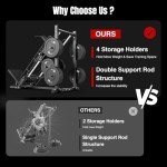 Dripex Leg Press Machine, Leg Press Machines for Home Gym with Roller Bearing,Professional Adjustable Leg Press Hack Squat Machine Combo with 4 Weight Plate Storage Holders for Full Lower Body Workout