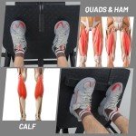 Leg Press Machine with Calf Block, Adjustable Leg Press Machines for Home Gym, Squat Machine with Barbell Plate Storages, Heavy Duty Workout Equipment for Full Lower Body Workout, Black