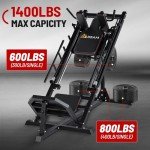 Mdeam Leg Press Hack Squat Machine,Leg Press Machine with Linear Bearing 45-Degree Hack Squat Machine for Gym Home Lower Body Strength Training for Quads, Hamstring, Glutes, Calves