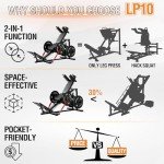 Mikolo Leg Press Hack Squat Machine, 30-Degree Compact Leg Press Machine for Home Gym, Hack Squat Machine with Removable Shoulder Pad, Lower Body Workout Equipment ( Combo Machine)