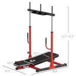 Soozier Vertical Leg Press Machine, 660LBS Capacity, Leg Strength Training Machine with Adjustable Leg, Back and Head Positions for Home Gym, 2" Olympic Plate Compatible, Red