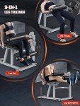Leg Extension and Curl Machine, Lower Body Leg Press Machine,3-in-1 Home Gym Wrokout,Target Quadriceps and Hamstring Muscles