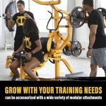 Powertec Fitness Workout Bench Multiystem® for Chest, Arms, Legs, 120.1 x 73.3 x 80.5 Inches, Black - Adjustable, Multi-User Weight Machines with Isolateral Arms - Premium at Home Gym Equipment