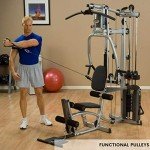 Powerline by Body-Solid (P2X) Multi-Station Functional Trainer with 160lb Single Weights Stack Home Gym Workouts, Full Body Exercise Equipment Machine, Silver