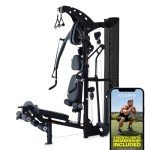 Inspire Fitness M3 Home Gym with Built in Crunch Bench - Total Body Multi Gym for Legs, Arms, Chest & Back - Smooth Full Body Workout Machine with LAT Bar, Easy Curl Bar, Fly Handles & Ankle Strap