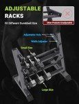 Adjustable 3-Tier Dumbbell Rack for Home Gym