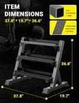 Adjustable 3-Tier Dumbbell Rack for Home Gym