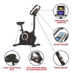 Sunny Health & Fitness Upright Exercise Bike with Electromagnetic Resistance, Programmable Monitor and Pulse Rate Monitoring - SF-B2883