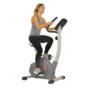 Sunny Health & Fitness Stationary Upright Exercise Bike with Performance Monitor, Device Holder, 275 LB Max User Weight with Body Fat and BMI Calculator - SF-B2952