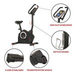 Sunny Health & Fitness Upright Exercise Bike with Electromagnetic Resistance, Programmable Monitor and Pulse Rate Monitoring - SF-B2883