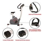 Sunny Health & Fitness Stationary Upright Exercise Bike with Performance Monitor, Device Holder, 275 LB Max User Weight with Body Fat and BMI Calculator - SF-B2952