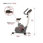 Sunny Health & Fitness Stationary Upright Exercise Bike with Performance Monitor, Device Holder, 275 LB Max User Weight with Body Fat and BMI Calculator - SF-B2952