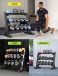 Adjustable 3-Tier Dumbbell Rack for Home Gym