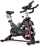Exercise Bike, pooboo Stationary Bike for Home Gym, Magnetic Resistance Indoor Cycling Bike w/Comfortable Seat Cushion & Tablet Mount, Silent Belt Drive Indoor Bike for Cardio Workout