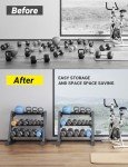 Adjustable 3-Tier Dumbbell Rack for Home Gym