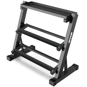 3-Tier Dumbbell and Kettlebell Storage Rack