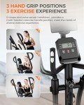 pooboo Elliptical Machine, Elliptical Exercise Machine with 16-Level Resistance& Hyper-Quiet Magnetic Driving System, Elliptical Machine for Home with LCD Monitor&15.5IN Stride, 350LBS Weight Capacity