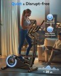 Niceday Elliptical Exercise Machine, Elliptical Machine for Home, Elliptical Training Machine with 15.5IN Stride, Magnetic Elliptical Trainer with16 Resistance Levels, 400LBS Loading Capacity Black