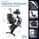 Teeter FreeStep Recumbent Cross Trainer Stepper, Zero-Impact Exercise Bike Alternative w/Patented Physical Therapy Stride, Up to 350lb, Free App w/Trainer Workouts