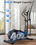Niceday Elliptical Exercise Machine, Elliptical Machine for Home, Elliptical Training Machine with 15.5IN Stride, Magnetic Elliptical Trainer with16 Resistance Levels, 400LBS Loading Capacity Black