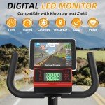 Vanswe Recumbent Exercise Bike for Adults Seniors - For Home Workout with 16 Levels Resistance, 380 lbs Weight Capacity, Bluetooth Connectivity and Pulse Sensor RB661(Red)