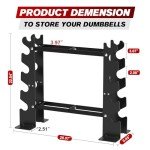 5-Tier Dumbbell Rack for Home Gym Storage