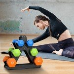 Compact 3-Tier Dumbbell Weight Rack for Home Gym